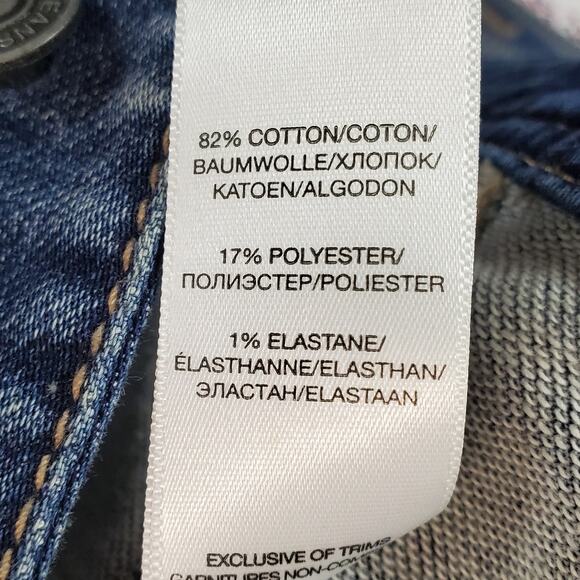 Silver jeans Co. Y2K Jean Jacket Blue Fade Button Pockets Denim Coat Size Large - Picture 6 of 11